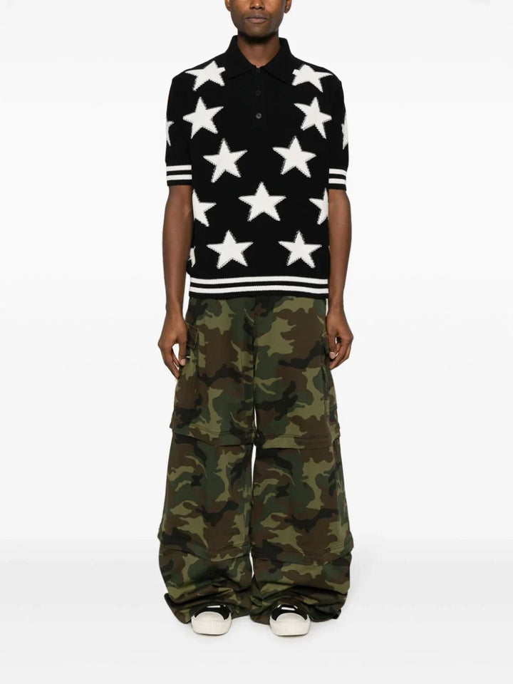 Balmain-Stars-Cotton-Polo-Black-2