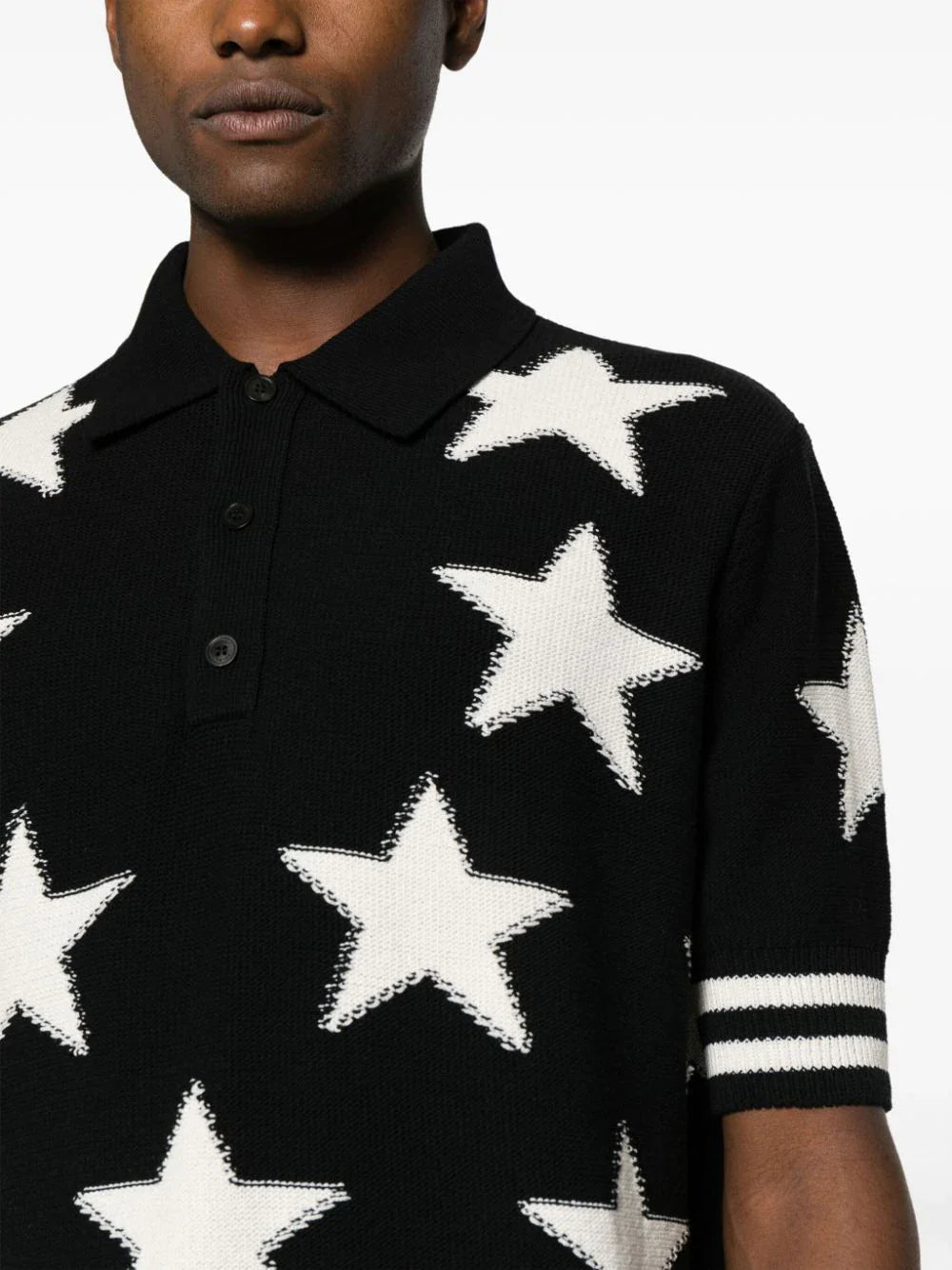 Balmain-Stars-Cotton-Polo-Black-5