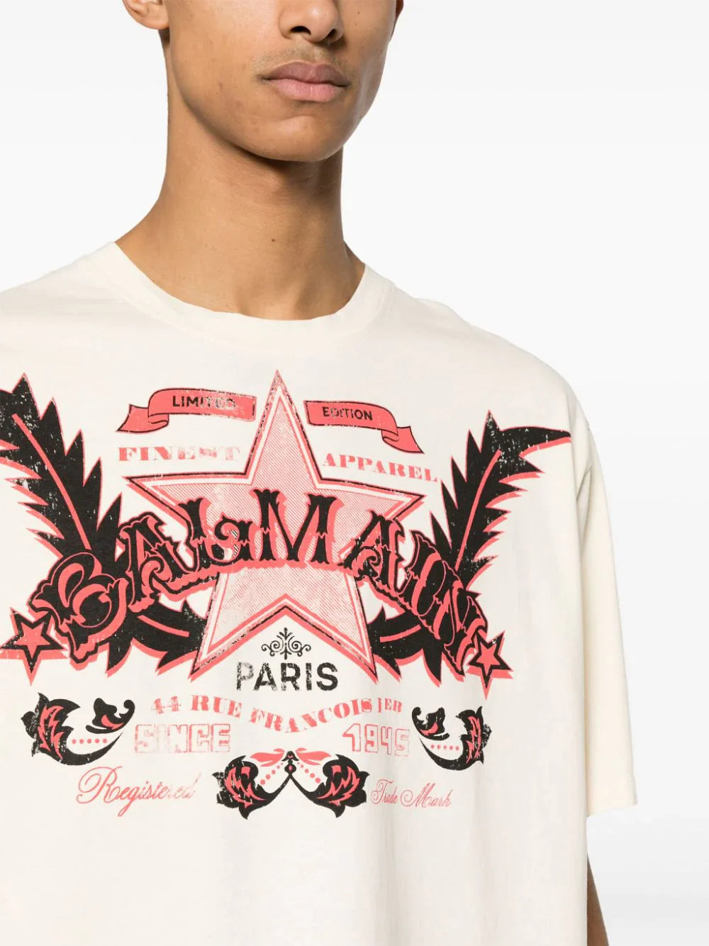 Balmain-Western-Print-T-Shirt-Off-White-5