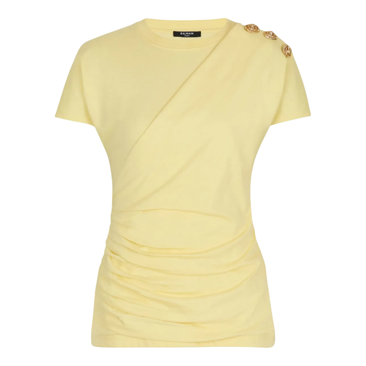 3 Button Draped T-Shirt