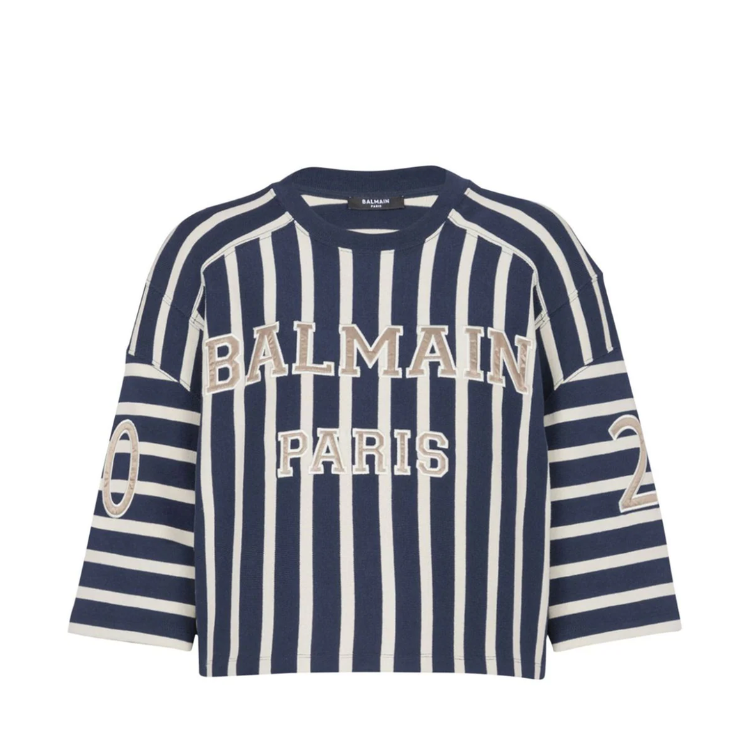 Balmain_Baseball_Cropped_T-Shirt_Stripes