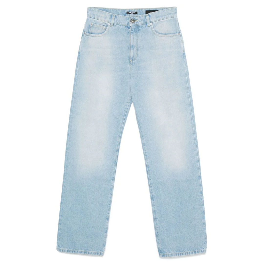 Loose Denim Pants Blue Wash