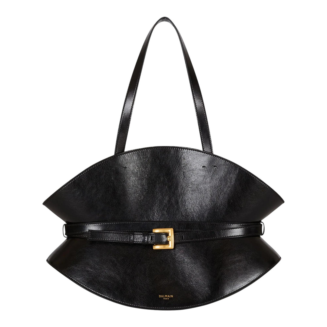 Club21 - Balmain - Shuffle Medium Calfskin Bag - HANDBAGS - Black