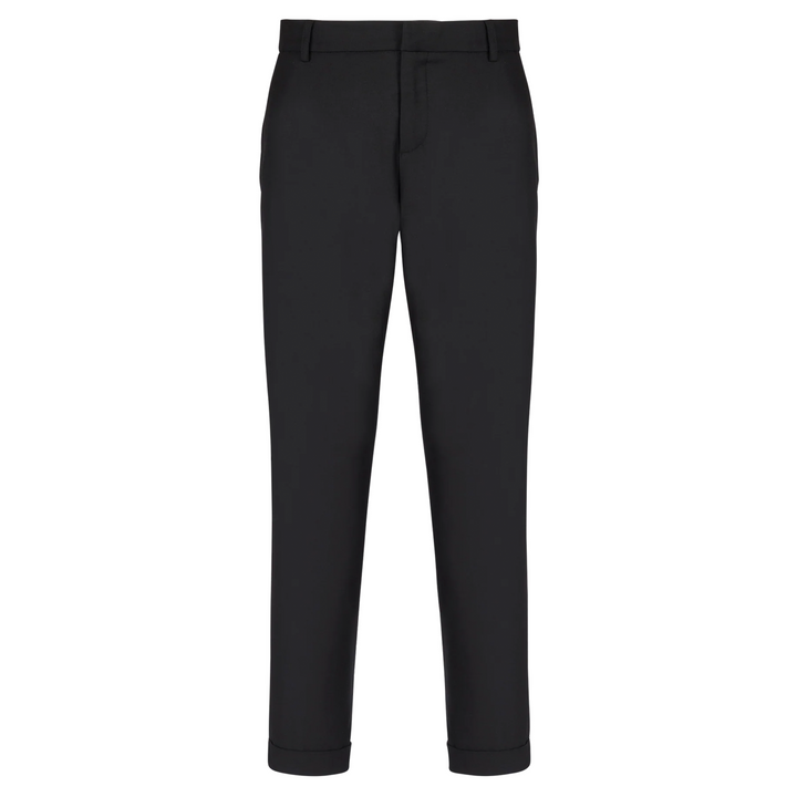 Tailored Wool Straight Pants