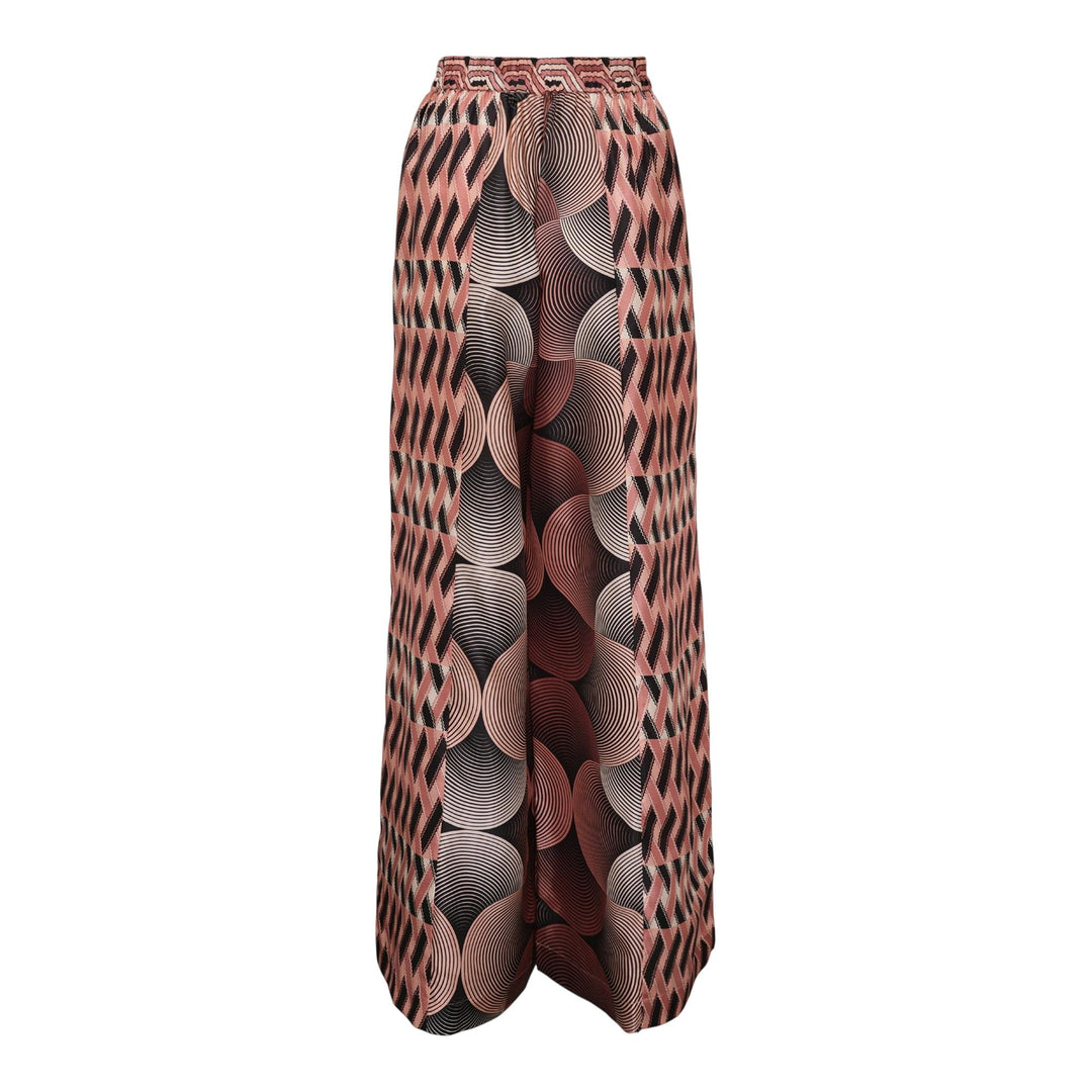 Club21 - Biyan - Twill Silk Print Long Pants - PANTS - Pink