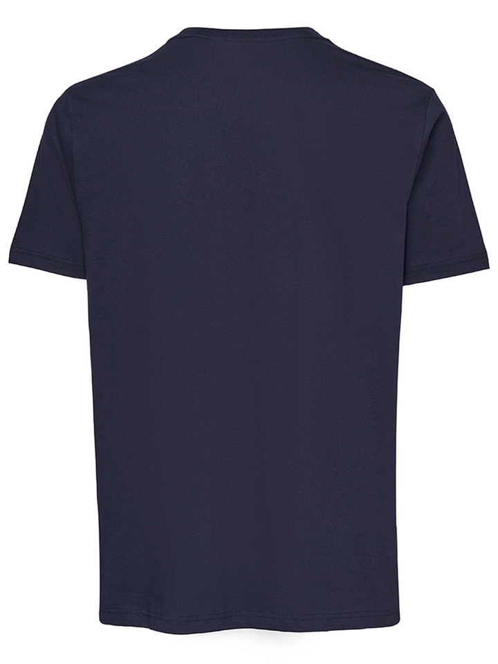 Black-Score-Unisex-Classic-Crew-Neck-Loewe-Cross-T-Shirt-Navy-2