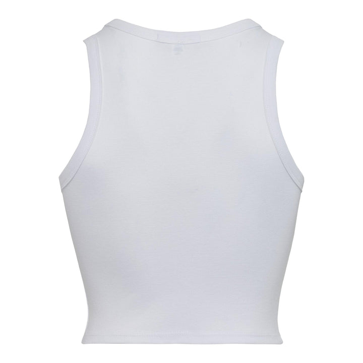 Club21 - Black Score - Womens Cropped Tank - TANK TOPS - White
