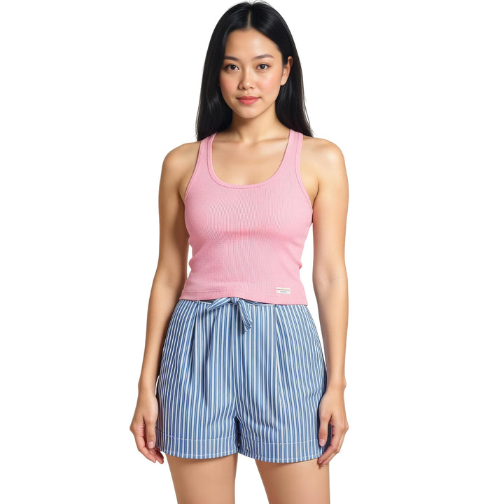 Club21 - Bodywear by Alexander Wang - Cropped Racerback Tank In Ribbed Cotton Jersey - UNDERSHIRTS - Pink