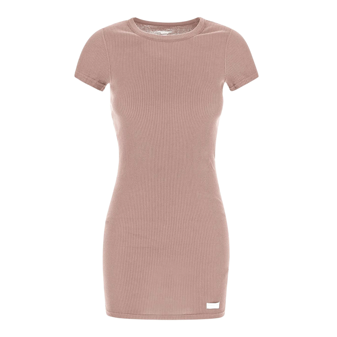 Short Sleeve Crewneck Dress
