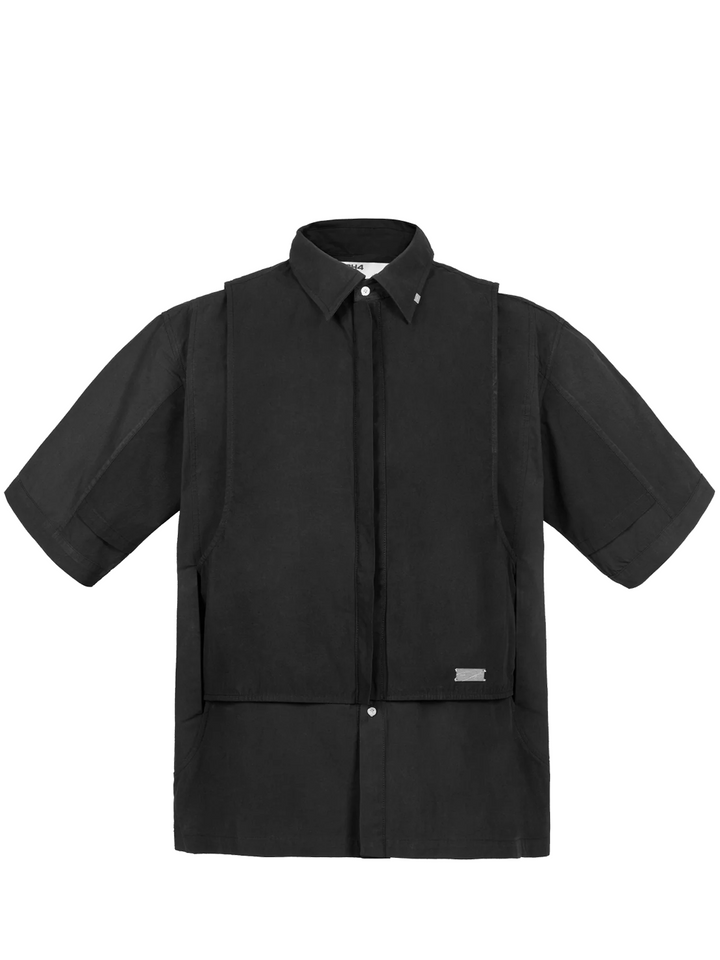 C2H4_InterveinLayeredShort-SleeveShirt_Black