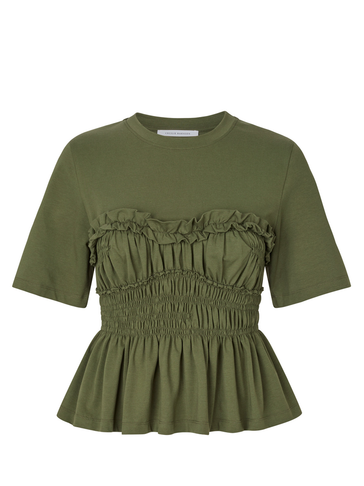 CECILIE_BAHNSEN_Vilde_Top_Jersey_Green