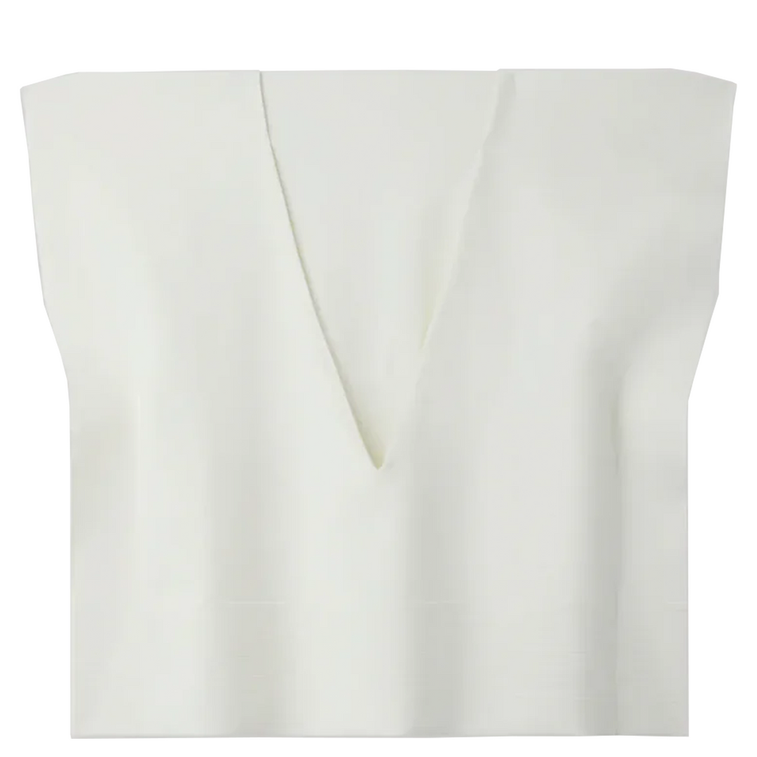 Milan Crease V-Neck Sleeveless Top