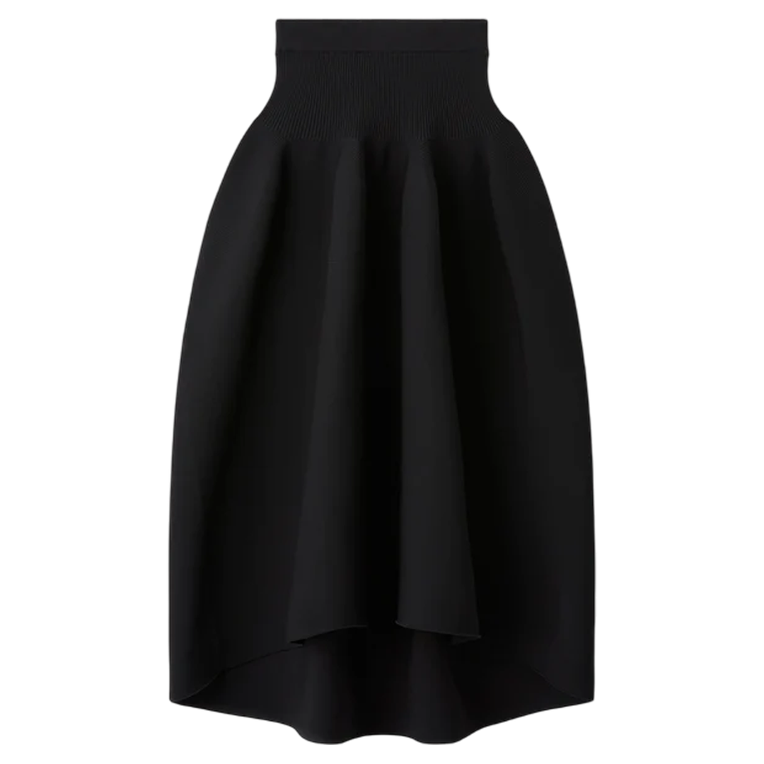 CFCL_Pottery_Rounded_Hem_Skirt_Black