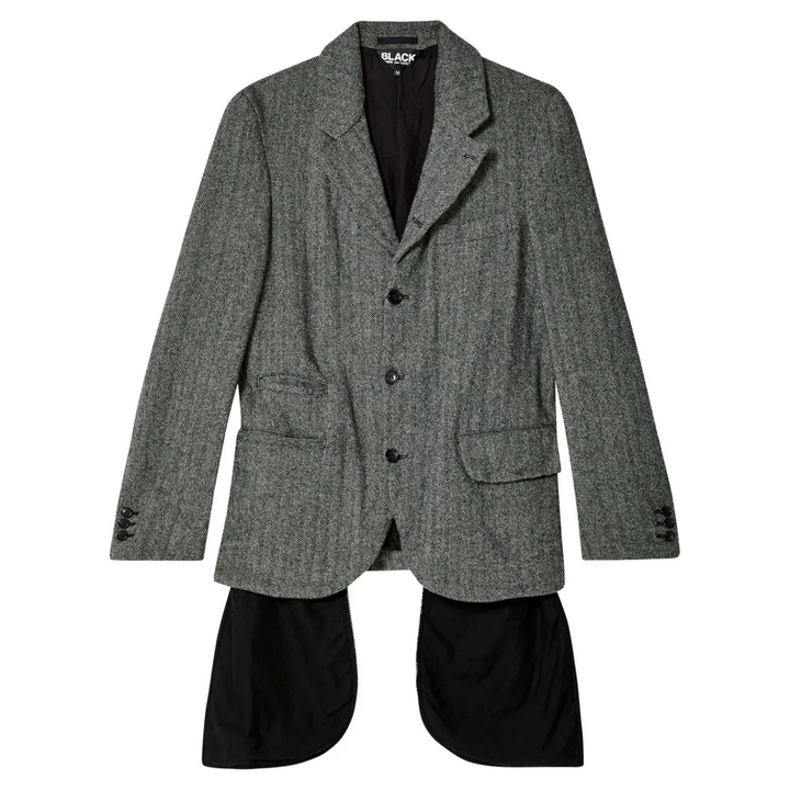 Wool Tweed Herringbone Jacket
