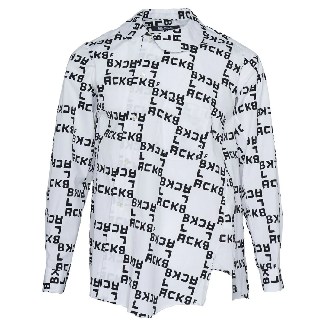 Asymmetic Collar Print Shirt