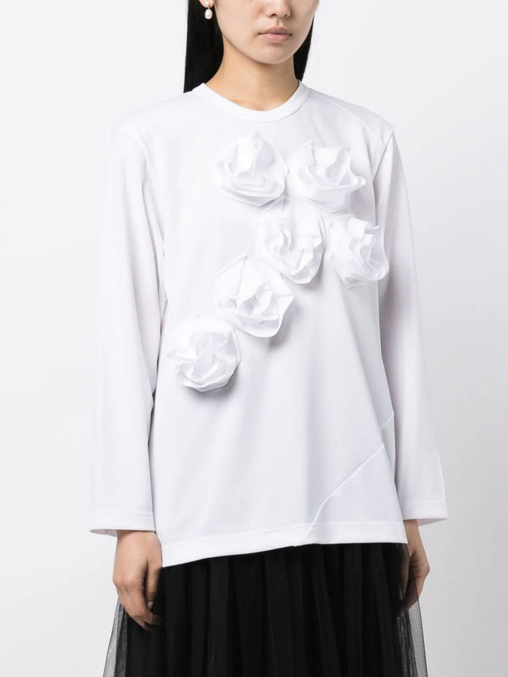 COMME-des-GARCONS-COMME-des-GARCONS-Floral-Applique-T-Shirt-White-3