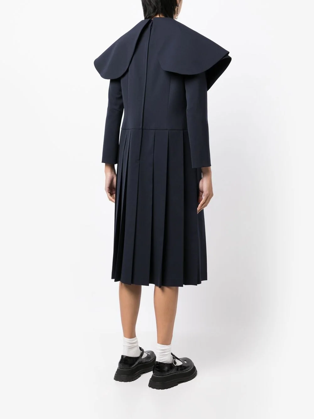 COMME des GARCONS COMME des GARCONS Large Double Peter Pan Collar Dress Navy 2