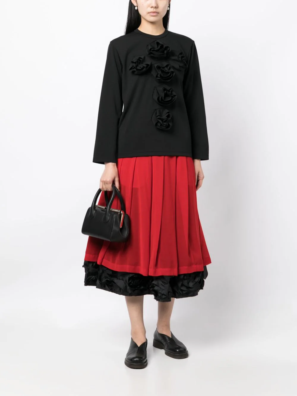 COMME-des-GARCONS-COMME-des-GARCONS-Pleated-Skirt-Red-2