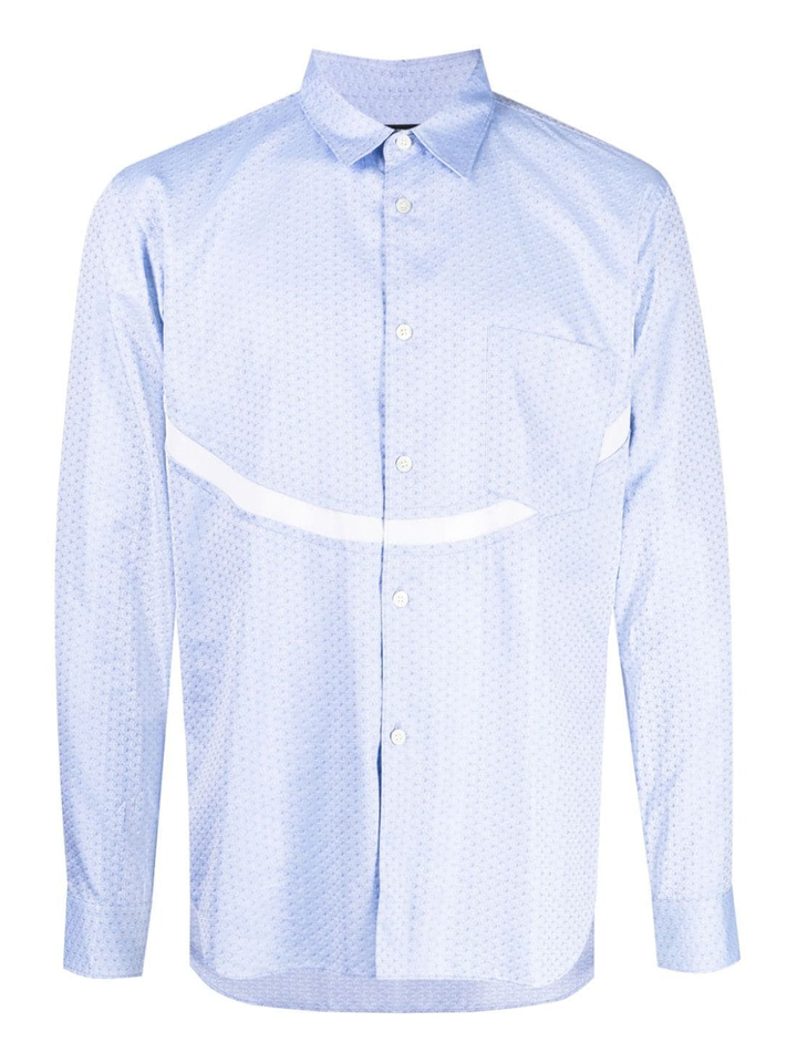 COMME des GARCONS HOMME DEUX Cubic Pattern Shirt Blue 1