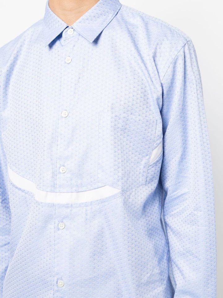 COMME-des-GARCONS-HOMME-DEUX-Cubic-Pattern-Shirt-Blue-5