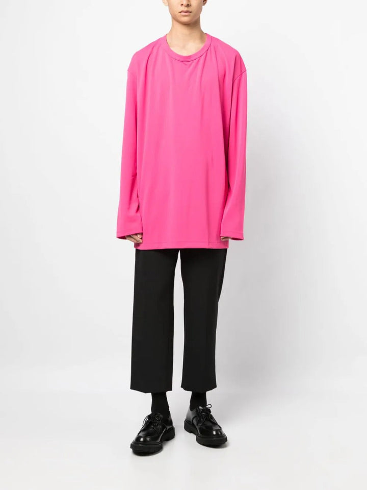 COMME-des-GARCONS-HOMME-PLUS-Drape-T-Shirt-Pink-2