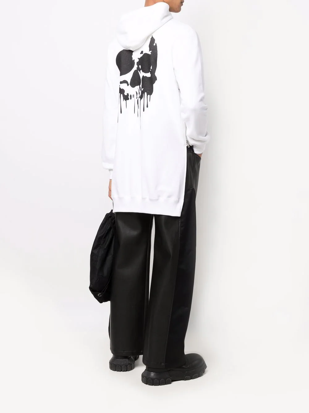 COMME des GARCONS HOMME PLUS Skull Graphic Zip Up Hoodie White 2