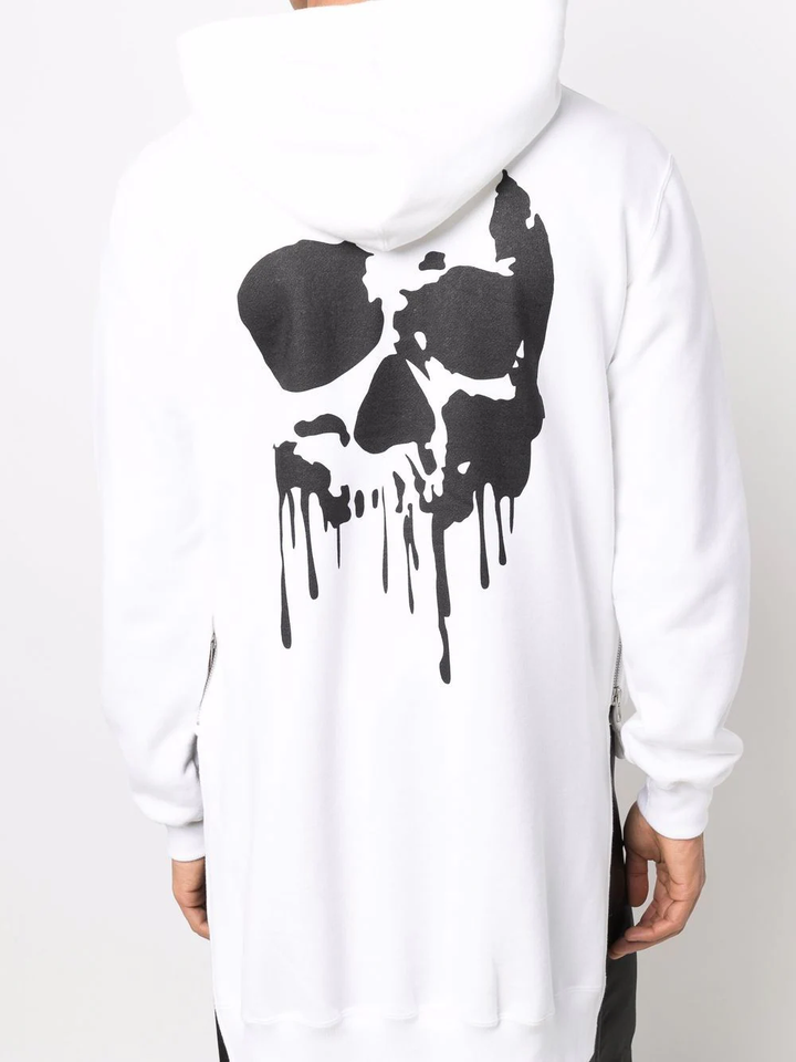 COMME des GARCONS HOMME PLUS Skull Graphic Zip Up Hoodie White 5