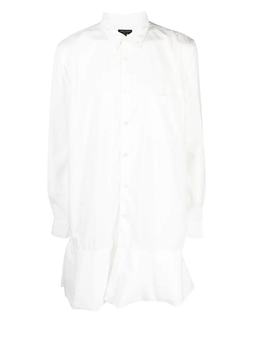 COMME-des-GARCONS-HOMME-Ruffle-Hem-Shirt-White-1