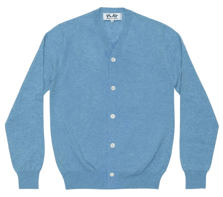 COMME-des-GARCONS-PLAY-Small-Red-Heart-Pastel-Cardigan-Men-Light-Blue-1