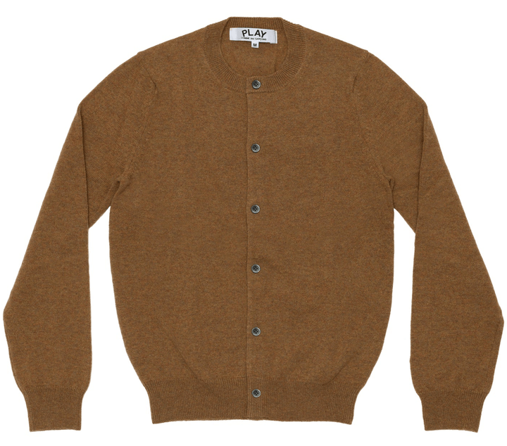 COMME-des-GARCONS-PLAY-Small-Red-Heart-Pastel-Cardigan-Women-Brown-1