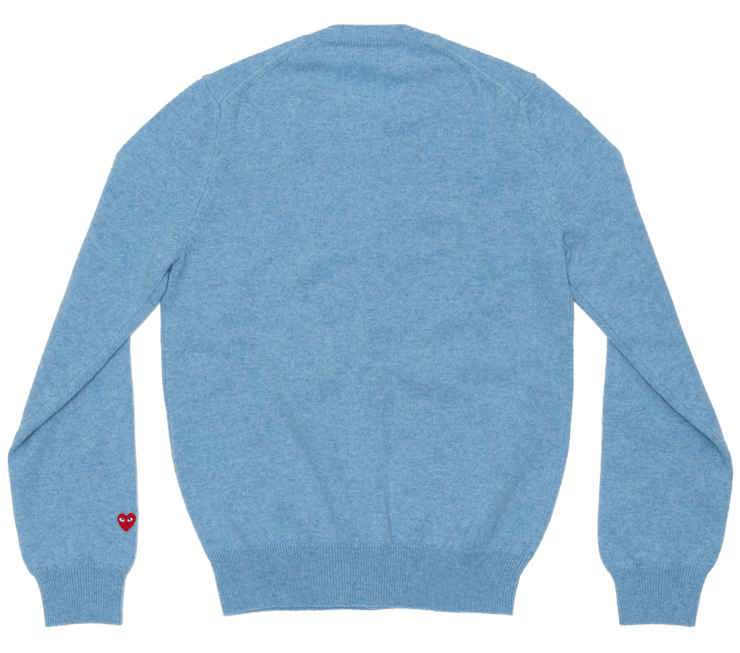 COMME-des-GARCONS-PLAY-Small-Red-Heart-Pastel-Cardigan-Women-Light-Blue-2