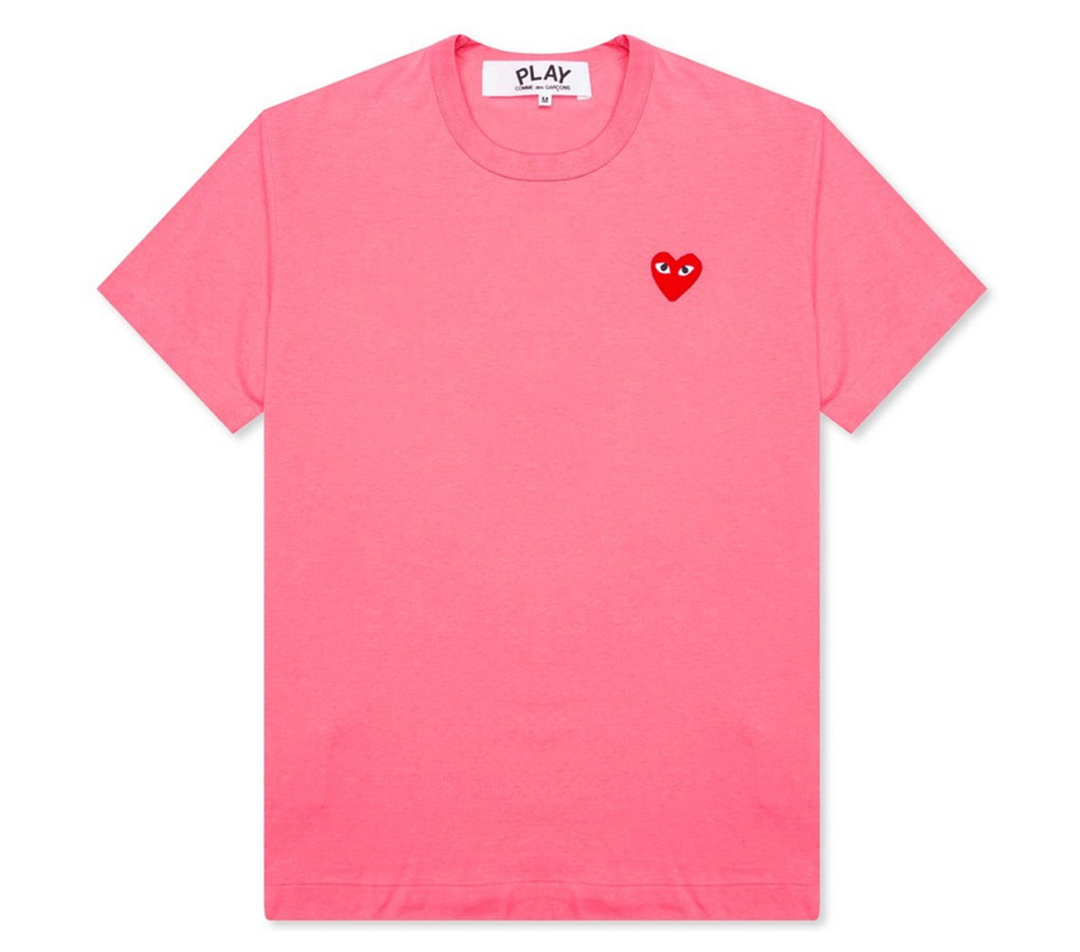 Pink Tee With Red Emblem Women