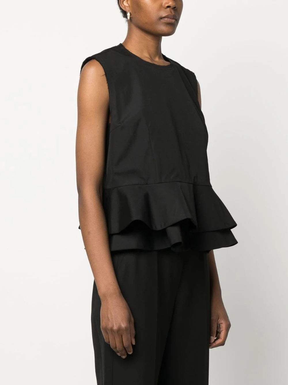 COMME-des-GARCONS-Peplum-Tank-Blouse-Black-3