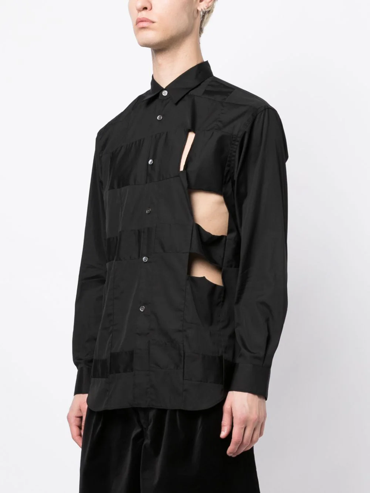 COMME-des-GARCONS-SHIRT-Hollow-Out-Shirt-Black-3