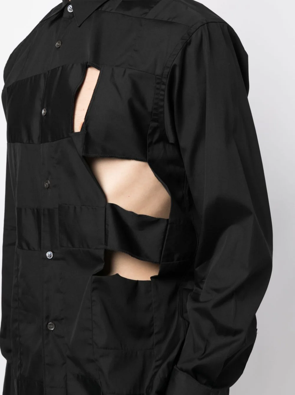 COMME-des-GARCONS-SHIRT-Hollow-Out-Shirt-Black-5