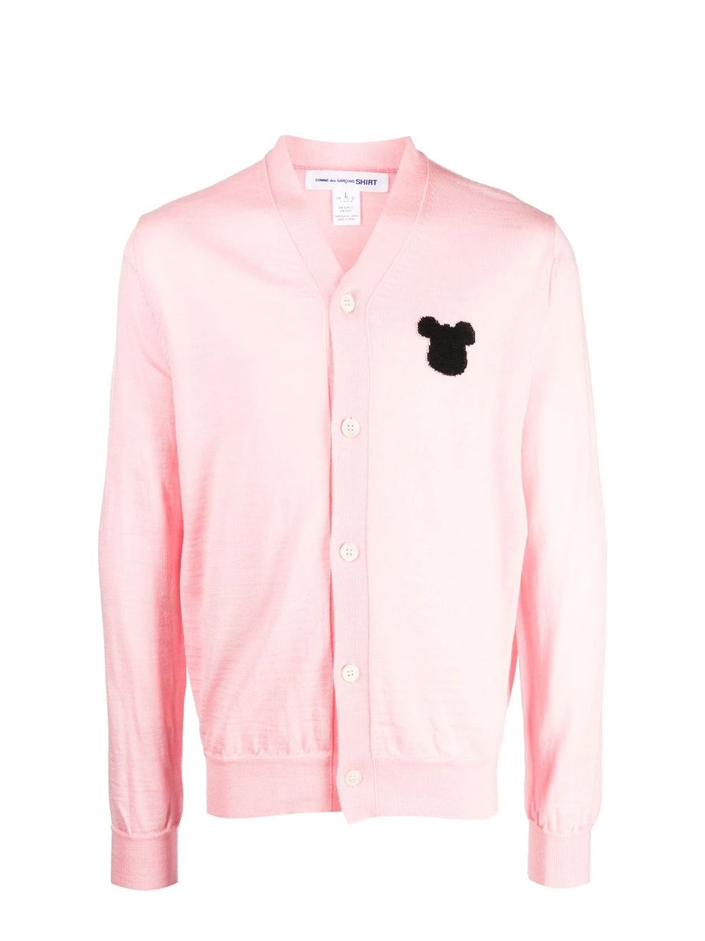 COMME des GARCONS SHIRT Knit Mickey Cardigan Pink 1