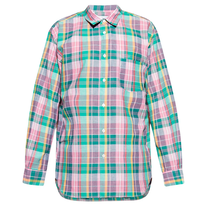 Yarn Dyed Cotton Check Poplin Shirt