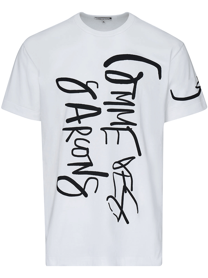 COMME-des-GARCONS-Short-Sleeve-Print-T-Shirt-White-1