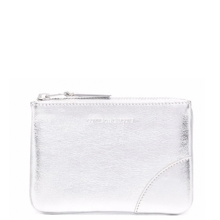 Gold And Silver Top Zip Wallet