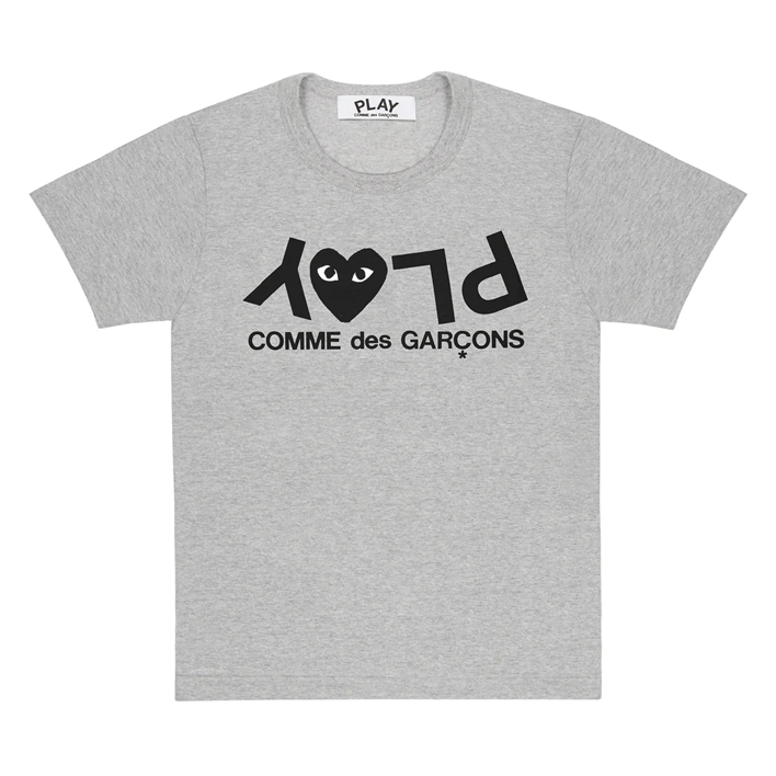 COMMEDESGARCONSPLAY_UpsideDownPlayLogoTeeUnisex-Grey