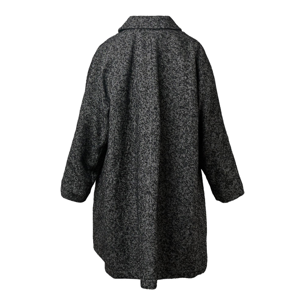 Club21 - COMME des GARCONS BLACK - Tweed Herringbone Round Collar Coat - COATS - Black