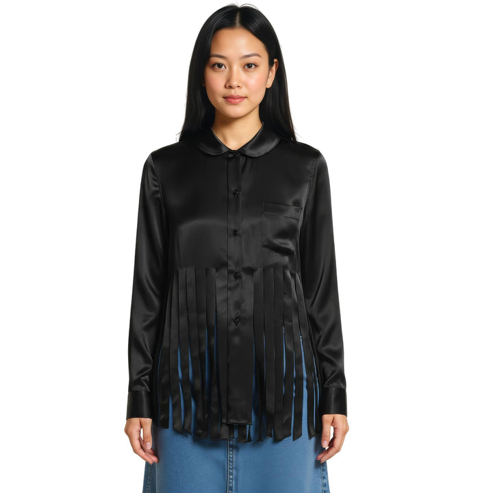 Club21 - COMME des GARCONS COMME des GARCONS - Fringe Blouse - BLOUSES - Black