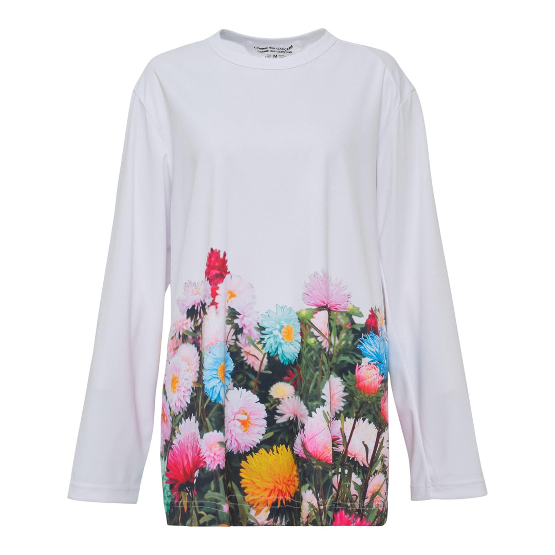 Club21 - COMME des GARCONS COMME des GARCONS - Polyster Jersey B Pattern Long Sleeve Tee - TEES - Print