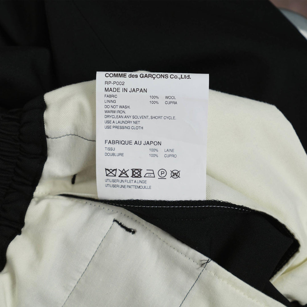 Club21 - COMME des GARCONS COMME des GARCONS - Wool Gabardine Straight Pants - PANTS - Black