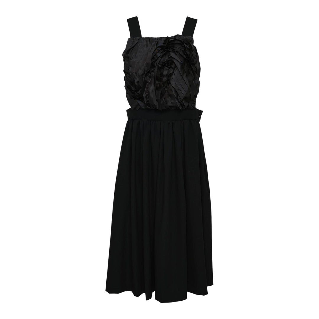 Club21 - COMME des GARCONS COMME des GARCONS - Wool Gabardine X  Polyester Taffeta Pinafore - PINAFORES - Black