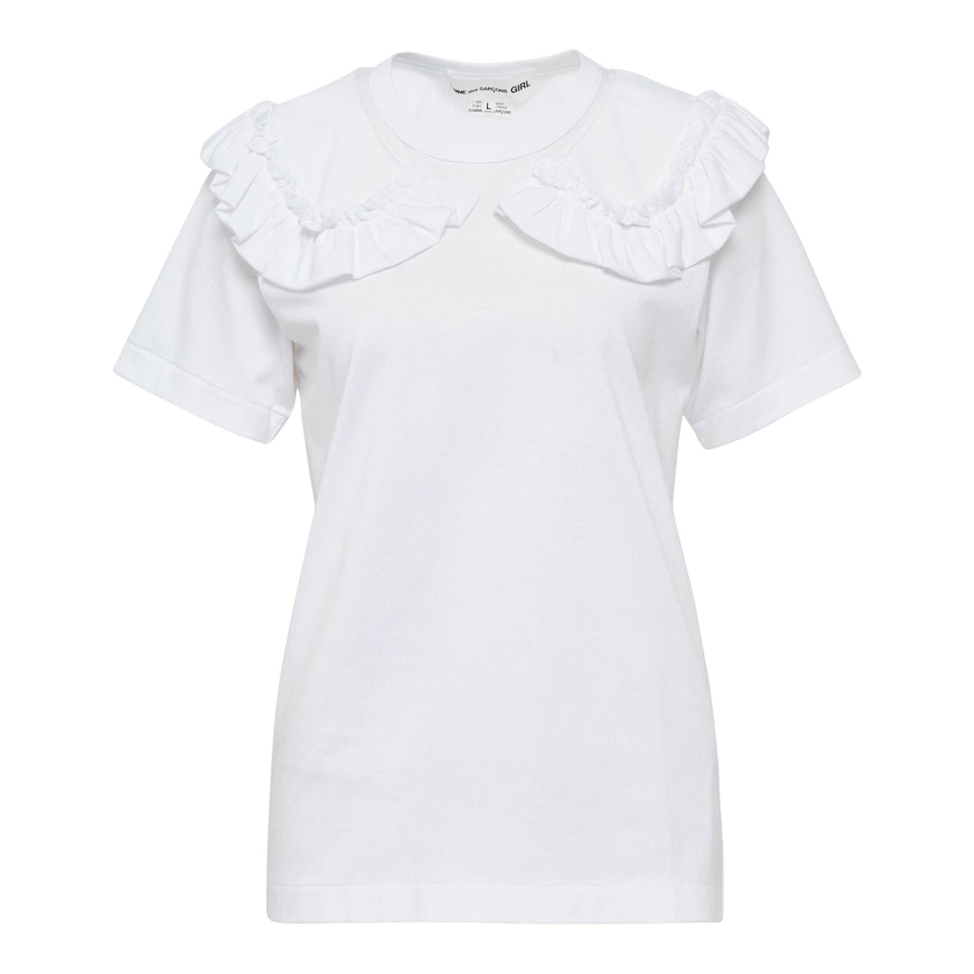Club21 - COMME des GARCONS GIRL - Frilled Collar T-Shirt - TEES - White