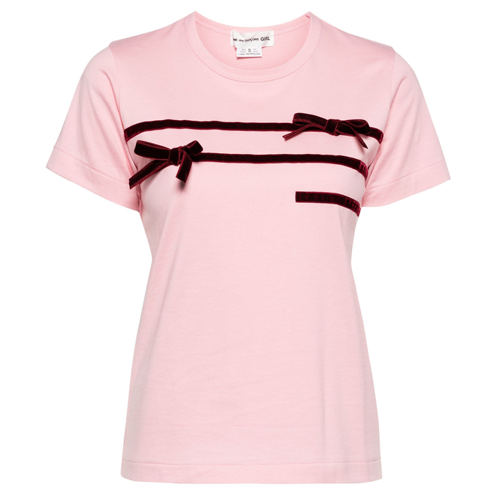 COMME_des_GARCONS_GIRL_Velveteen_Ribbon_T-Shirt_Pink