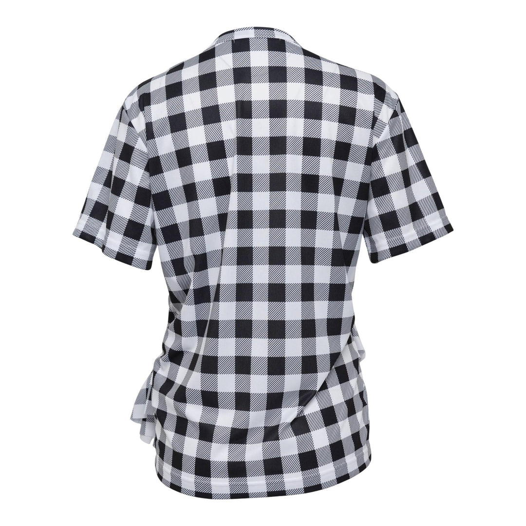 Club21 - COMME des GARCONS - Gingham Large Pattern T-Shirt - TEES - Black