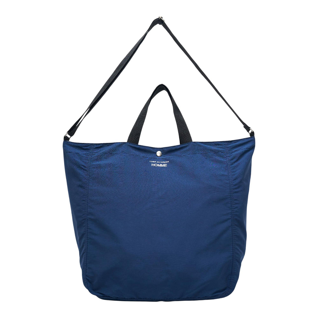 Club21 - COMME des GARCONS HOMME - Cotton Nylon Gros Grain Tote - TOTES - Navy