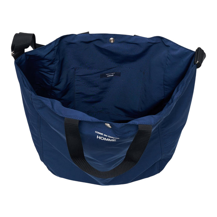 Club21 - COMME des GARCONS HOMME - Cotton Nylon Gros Grain Tote - TOTES - Navy